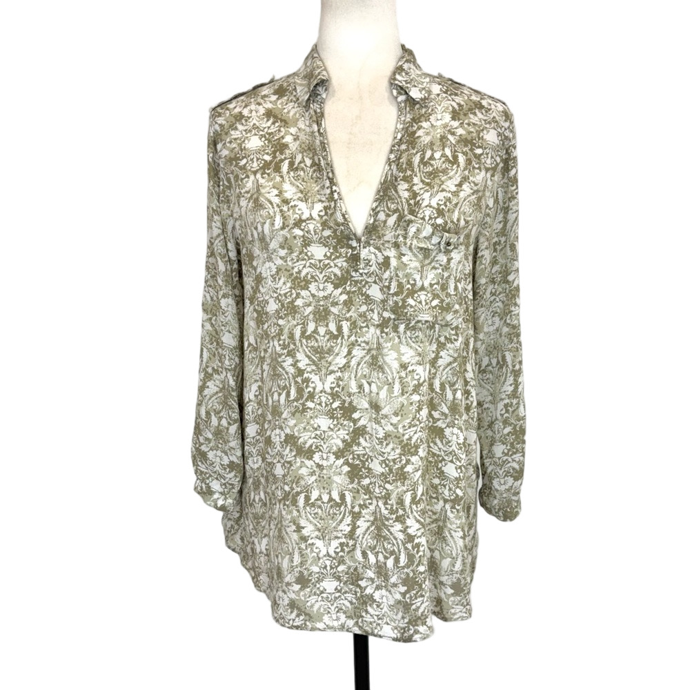 Zara lightweight green blouse